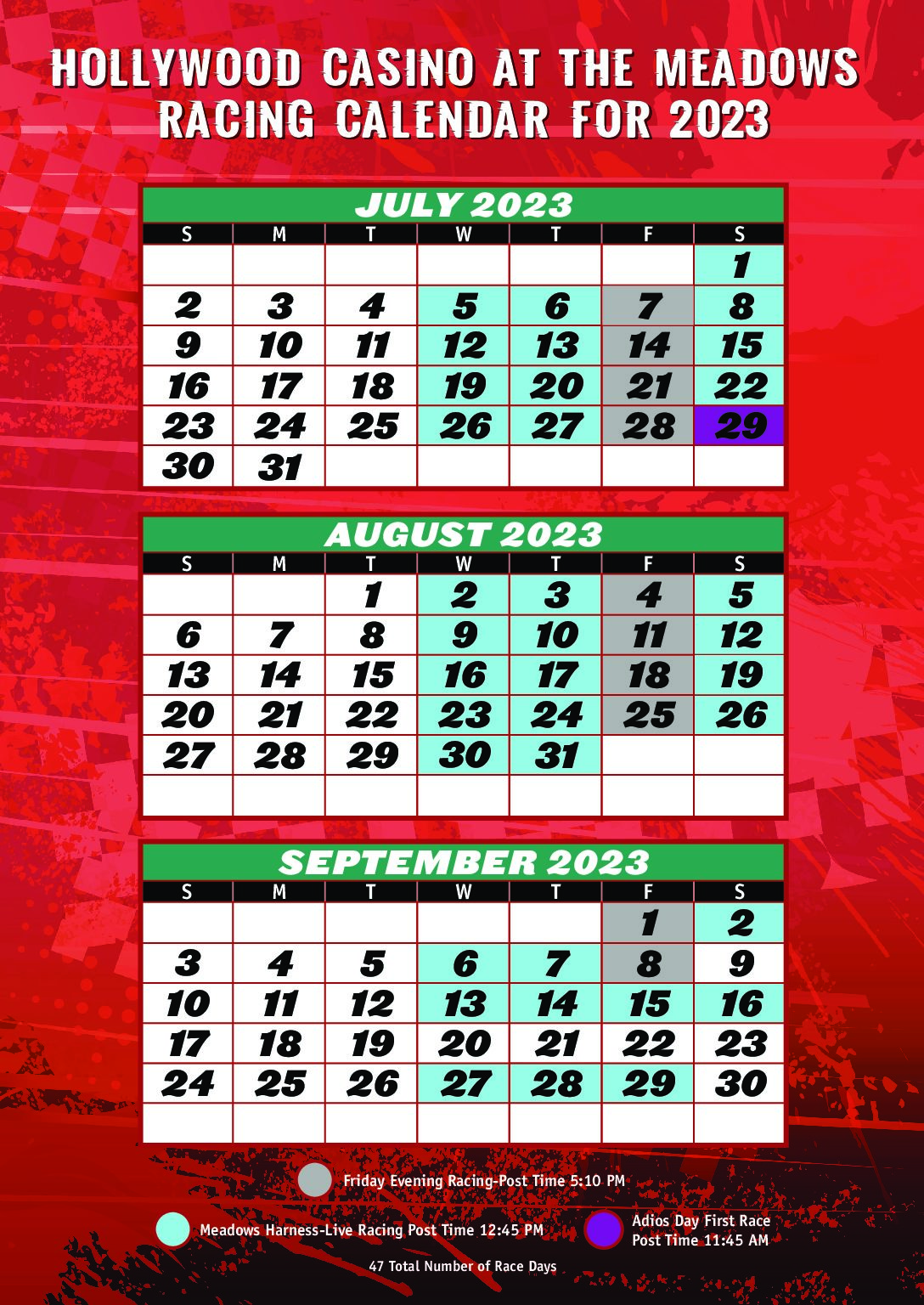 calendar August - December 2022